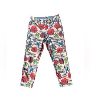MALIPARMI Women’s Floral ankle Pants size 42 (small)